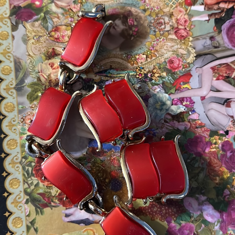 Vintage 1960’s or 70’s bracelet and earrings set.